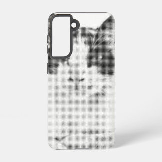 Funda Para Samsung Galaxy S21 Calico Cat Retro Halftone