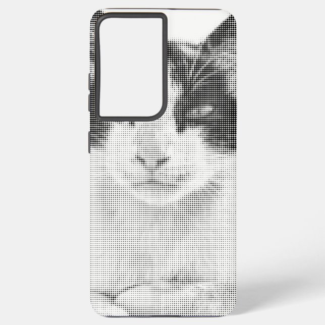 Funda Para Samsung Galaxy Calico Cat Retro Halftone (Reverso )