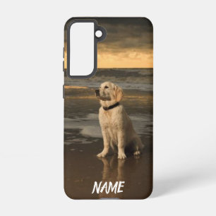 Funda Para Samsung Galaxy S21 Cambie el nombre de su perro recuperador dorado en
