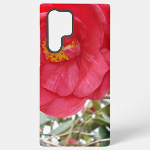 Funda Para Samsung Galaxy S22 Ultra Camelia Rosa Caliente Creciente En Un Árbol,