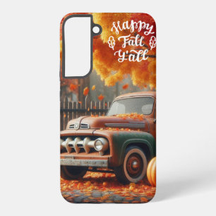 Funda Para Samsung Galaxy S22+ Camión de granja de otoño rústico/vintage