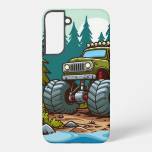 Funda Para Samsung Galaxy S22+ Camión verde monstruo en el bosque