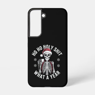Funda Para Samsung Galaxy S22 Camisa Santa Qué Año Navidades Humor Skeleton