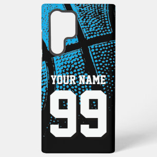 Funda Para Samsung Galaxy S22 Ultra Camiseta de baloncesto azul vintage número persona