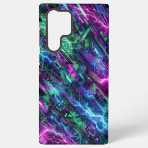 Funda Para Samsung Galaxy S22 Ultra Camo eléctrico, diseño futurista, camuflaje neón