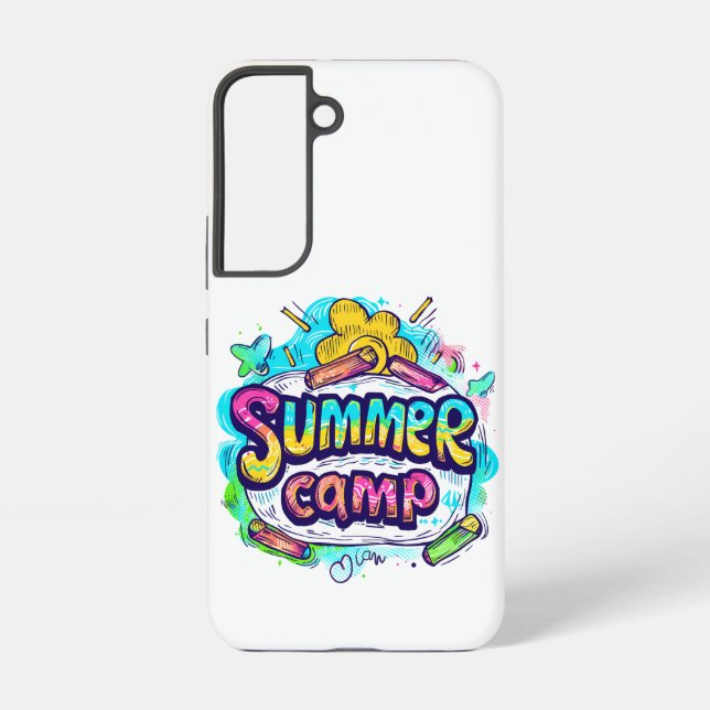 Funda Para Samsung Galaxy Campamento de verano colorido (Reverso )