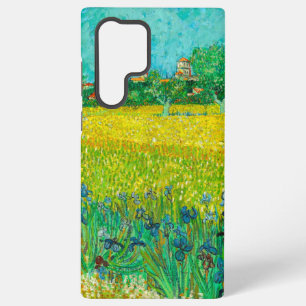 Funda Para Samsung Galaxy S22 Ultra Campo de Van Gogh con Lirios cerca de Arlés