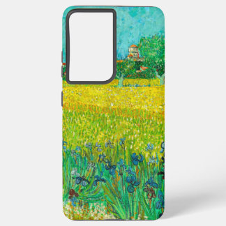 Funda Para Samsung Galaxy S21 Ultra Campo Van Gogh con irlandeses cerca de Arles