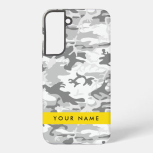 Funda Para Samsung Galaxy S22+ Camuflaje Gris de Nieve de Invierno Personaliza tu