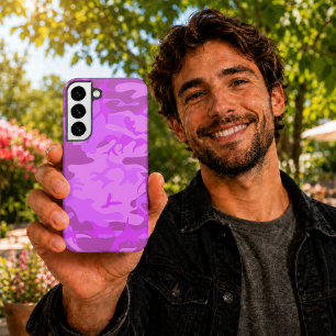 Funda Para Samsung Galaxy S22+ Camuflaje morado claro