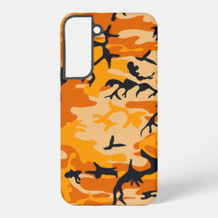 Funda Para Samsung Galaxy S22+ Camuflaje naranja, Ejército