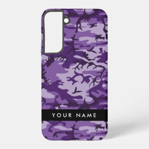 Funda Para Samsung Galaxy S22+ Camuflaje Púrpura Personaliza tu nombre