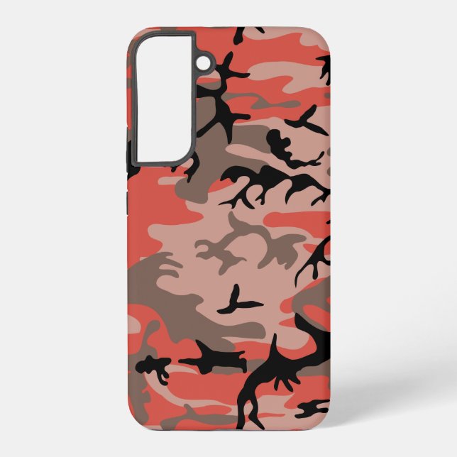 Funda Para Samsung Galaxy Camuflaje rojo y marrón, militar, ejército (Reverso )