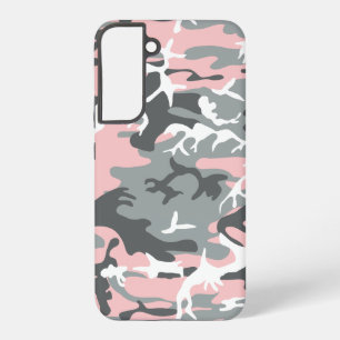 Funda Para Samsung Galaxy S22+ Camuflaje rosa y gris, ejército, ejército