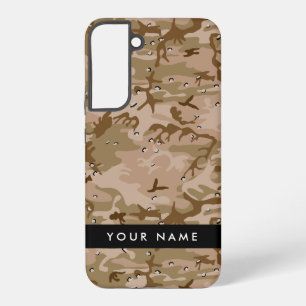 Funda Para Samsung Galaxy S22+ Canales de camuflaje del desierto, tu nombre, pers