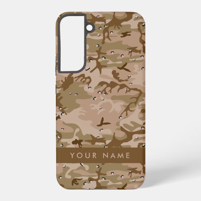 Funda Para Samsung Galaxy Canales de camuflaje del desierto, tu nombre, pers (Reverso )