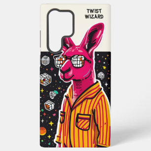 Funda Para Samsung Galaxy S22 Ultra Canguro cósmico en pijamas con cubos