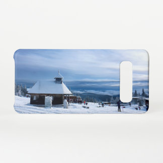 Funda Para Samsung Galaxy S10 Capilla en la montaña de la nieve de los Alpes