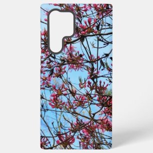 Funda Para Samsung Galaxy S22 Ultra Capullos de flores rosadas en un árbol