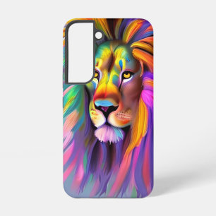 Funda Para Samsung Galaxy S22 Cara de León Abstracto Arte de Fantasía Mística