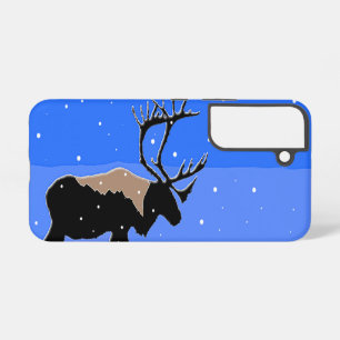 Funda Para Samsung Galaxy S22 Caribou en Invierno - Arte Original de Vida Silves