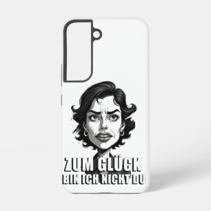 Funda Para Samsung Galaxy S22 Caricatura con cita de «Por suerte…»