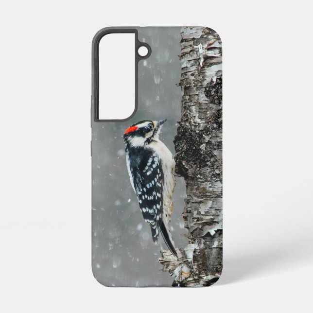 Funda Para Samsung Galaxy Carpintero lechoso en nieve - Fotografía original (Reverso )