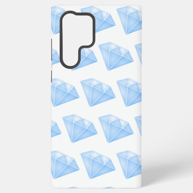 Funda Para Samsung Galaxy Carro de brillantes diamantes azules (Reverso )