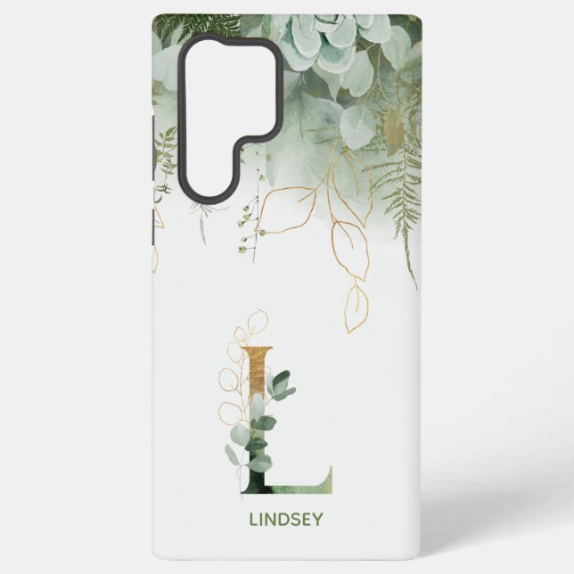 Funda Para Samsung Galaxy Carta elegante L Fern & Eucalyptus (Reverso )