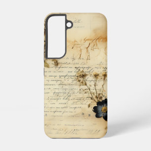Funda Para Samsung Galaxy S22 Carta Romántica de Pergamino del Viejo Mundo