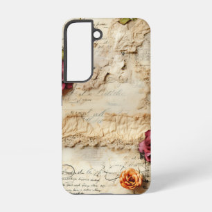Funda Para Samsung Galaxy S22 Carta romántica vintage en pergamino