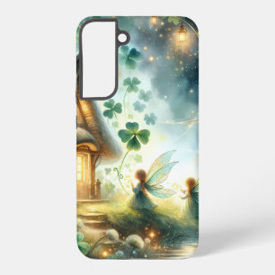 Funda Para Samsung Galaxy S22+ Casa de hadas del trébol resplandeciente