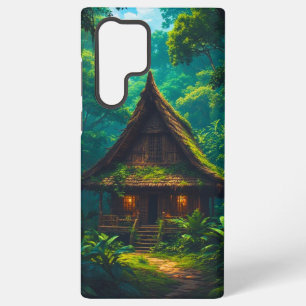 Funda Para Samsung Galaxy S22 Ultra Casa Silenciosa en el Bosque Tropical
