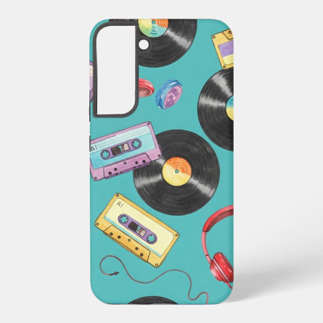 Funda Para Samsung Galaxy Casetes de vinilo y escuela antigua de Natasha Us (Reverso )