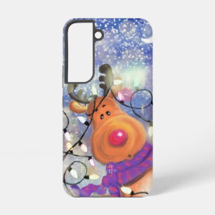 Funda Para Samsung Galaxy S22 Casos de Navidades de renos felices Samsung o iPho