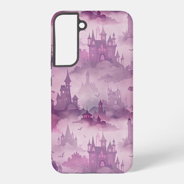 Funda Para Samsung Galaxy Castillos góticos en niebla - Halloween con fantas (Reverso )