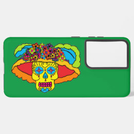 Funda Para Samsung Galaxy S21+ Catrina Calavera Azucarada