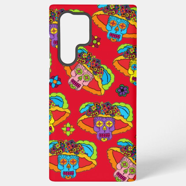 Funda Para Samsung Galaxy Catrina Calavera de Azúcar (Reverso )