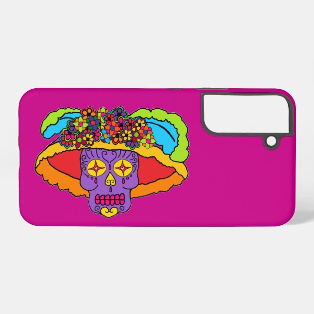 Funda Para Samsung Galaxy Catrina Sugar Skull (Reverso Horizontal)