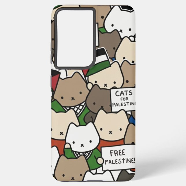 Funda Para Samsung Galaxy Cats for Palestine – Kawaii Cats for Justice (Reverso )
