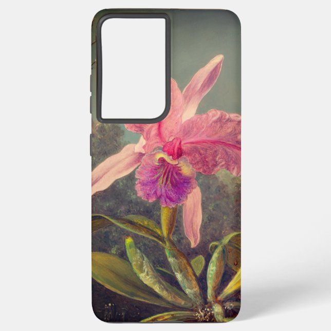 Funda Para Samsung Galaxy Cattleya Orchid y tres Hummingbirds Heade (Reverso )