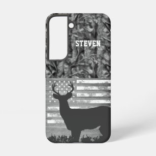Funda Para Samsung Galaxy S22 Caza de ciervos Camo Nombre Deportes Bandera de Es