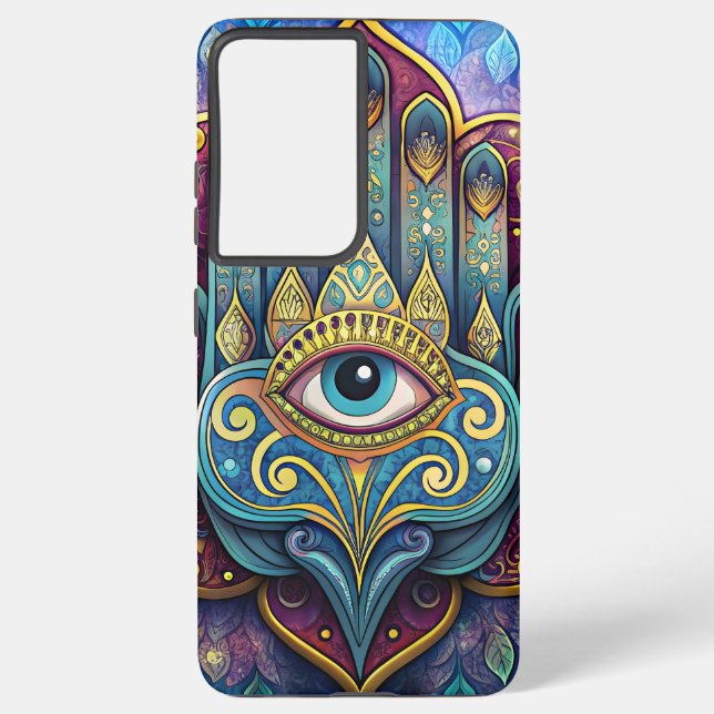Funda Para Samsung Galaxy Celestial Hamsa  (Reverso )