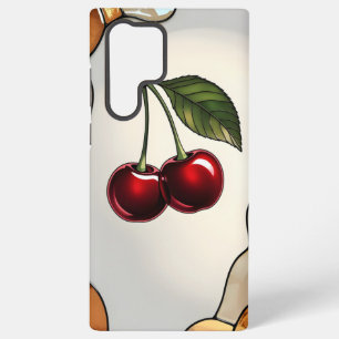 Funda Para Samsung Galaxy S22 Ultra Cerezo con efecto de efecto de vidrio de manchas d