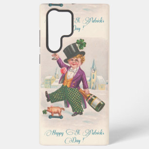 Funda Para Samsung Galaxy S22 Ultra Champagne Vintage Feliz Día de San Patricio Trébol