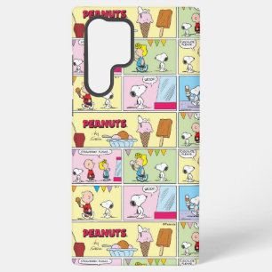 Funda Para Samsung Galaxy S22 Ultra Charlie Brown, Snoopy y Sally   Helado