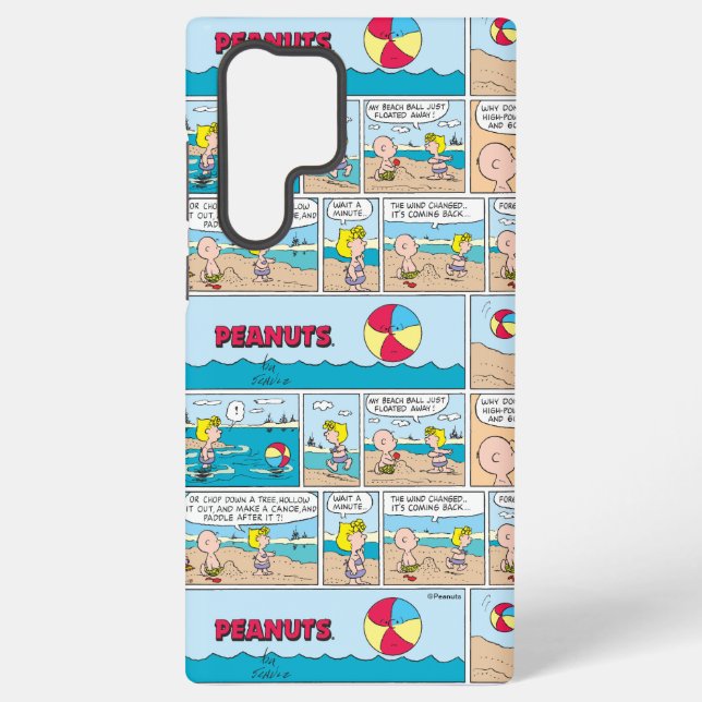 Funda Para Samsung Galaxy Charlie Brown Y Sally En La Playa (Reverso )