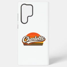 Funda Para Samsung Galaxy S22 Ultra Charlotte Retro Sunset Personalized Name Design