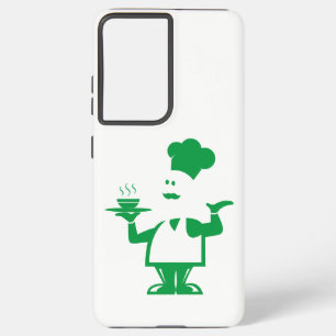 Funda Para Samsung Galaxy S21 Ultra Chef sosteniendo un tazón de sopa