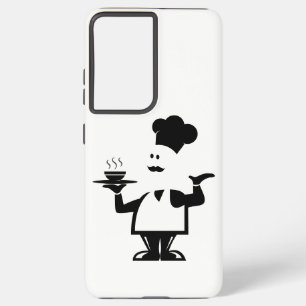 Funda Para Samsung Galaxy S21+ Chef sosteniendo un tazón de sopa